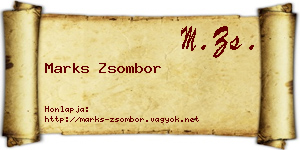 Marks Zsombor névjegykártya