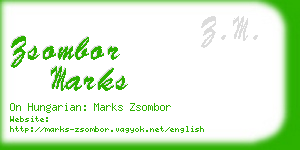 zsombor marks business card
